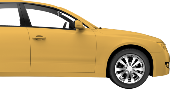 Yellow Car with no Background