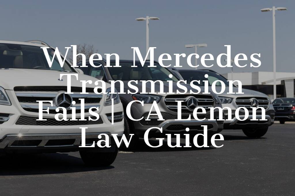 Row of new Mercedes-Benz cars at a dealership, symbolizing potential transmission issues in newer models.